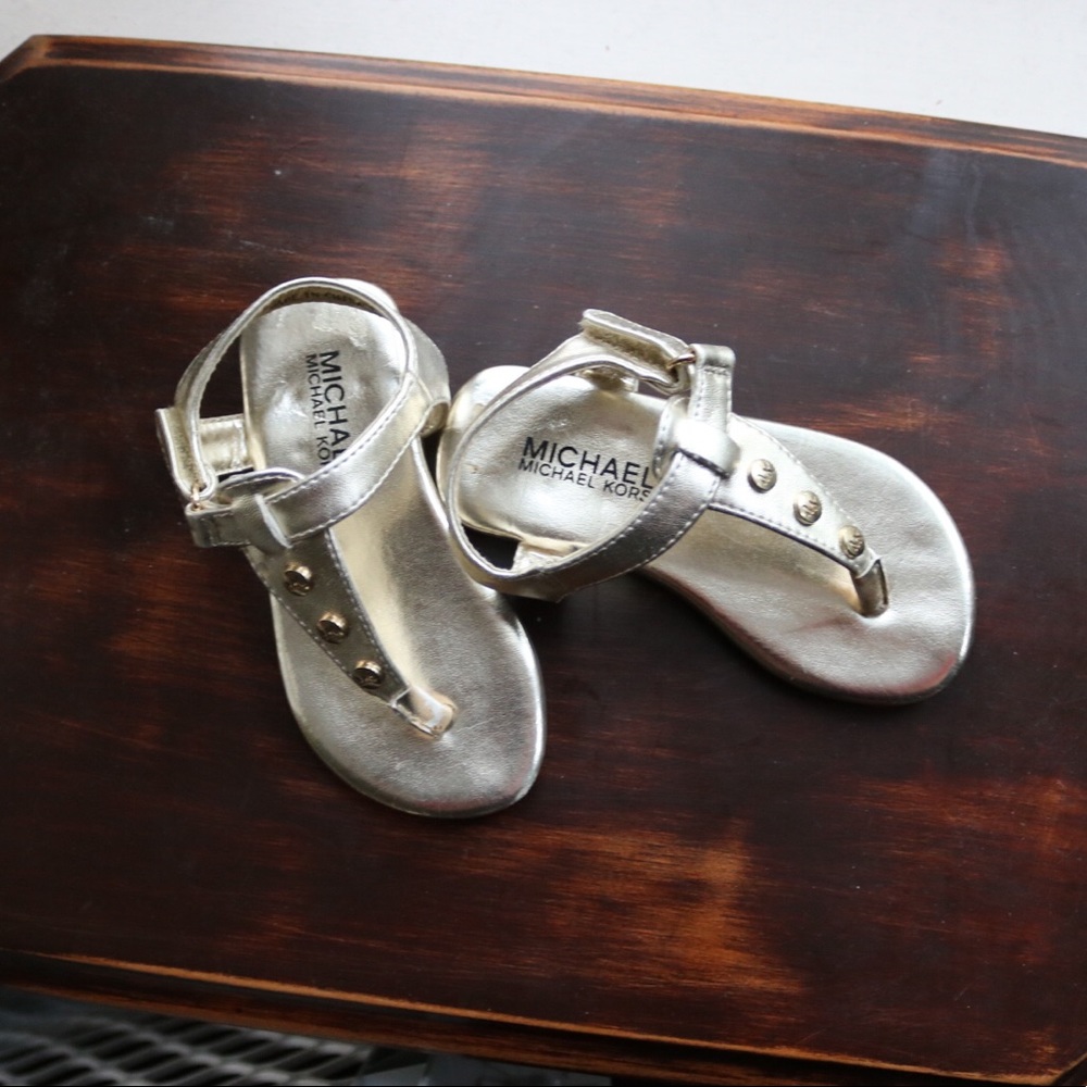 Michael Kors Kids Gold Sandals